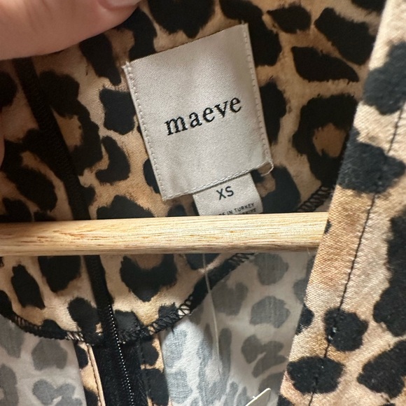 Anthropologie’s Maeve Bow Front Peplum Leopard Print Blouse - Picture 6 of 7